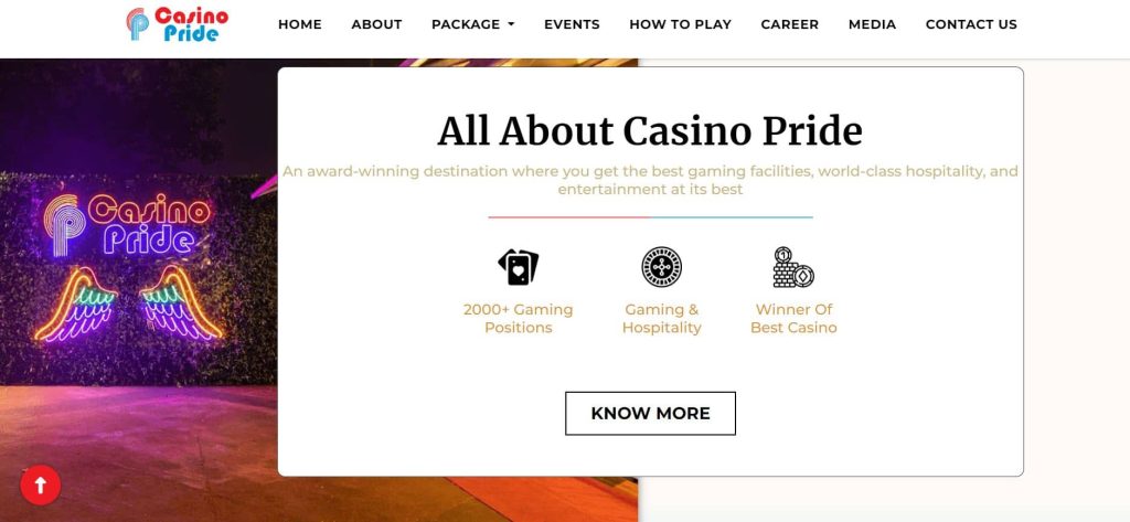 Casino Pride Main Page